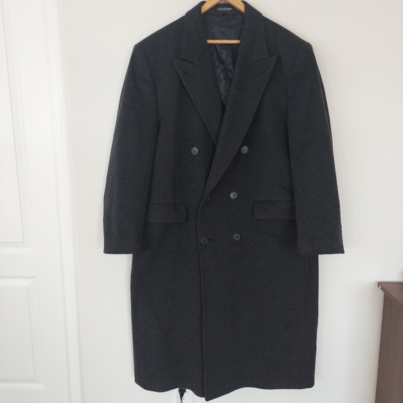 Bradley Jon’s Wool Cashmere Blend Double Breasted Coat Size 46 - Picture 1 of 11